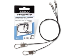 Juego de 2 líderes de acero ZEBCO Trophy Trace 1x7 - Standard 50 cm / 15 kg