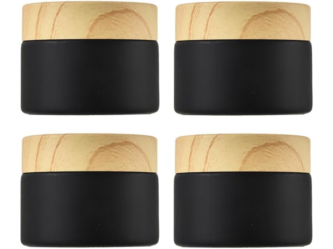 Set de 4 frascos pequeños de vidrio para cosméticos, ideales para cremas y lociones faciales, 20 g cada uno, Vayotoy