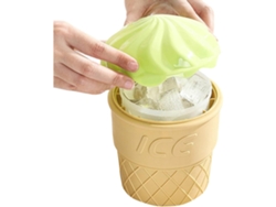 Cubitera con forma de helado para hacer pequeños trozos de hielo para bebidas, vino, cerveza, whisky y más (verde)