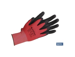 Guante impregnado sandy coated rojo/negro talla 6 venta unitaria