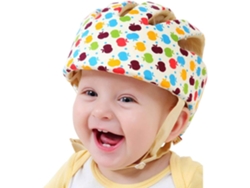 Casco protector para bebés Sombrero de algodón para niños Casco ajustable de protección para la cabeza Flor de manzano