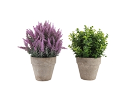 2 piezas de pantalones artificiales con lavanda sintética para decoración del hogar y el baño.