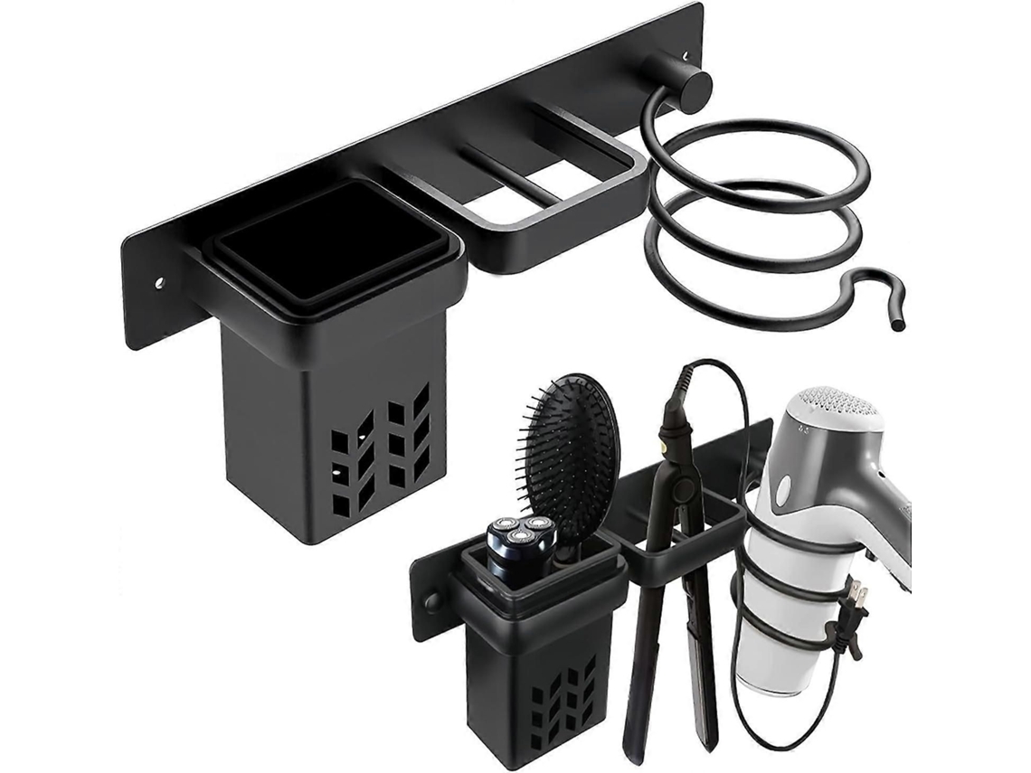 Soporte de pared para secador de pelo, organizador para herramientas de belleza y peine. GOKOCO