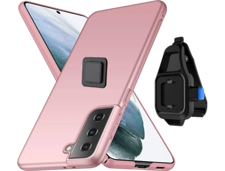 Funda + Soporte de Cintura Samsung S21 FE Turtleshell Rosa