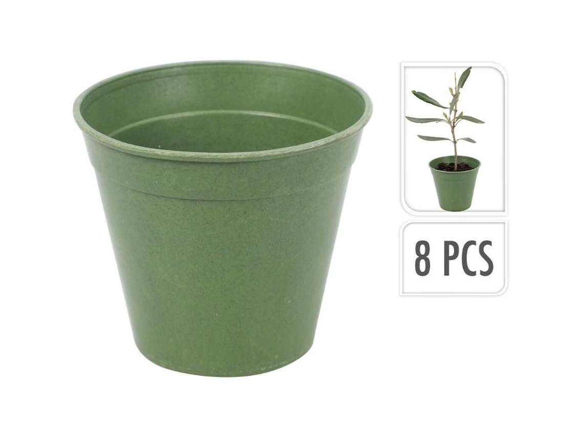 Macetas Cultivo Fibra Bambu 7x6 Cm Set 8