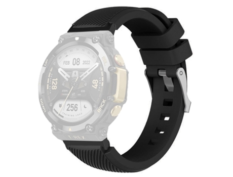 Correa de Silicona textura de sarga 22mm para Huami Amazfit T-Rex 2 - negro