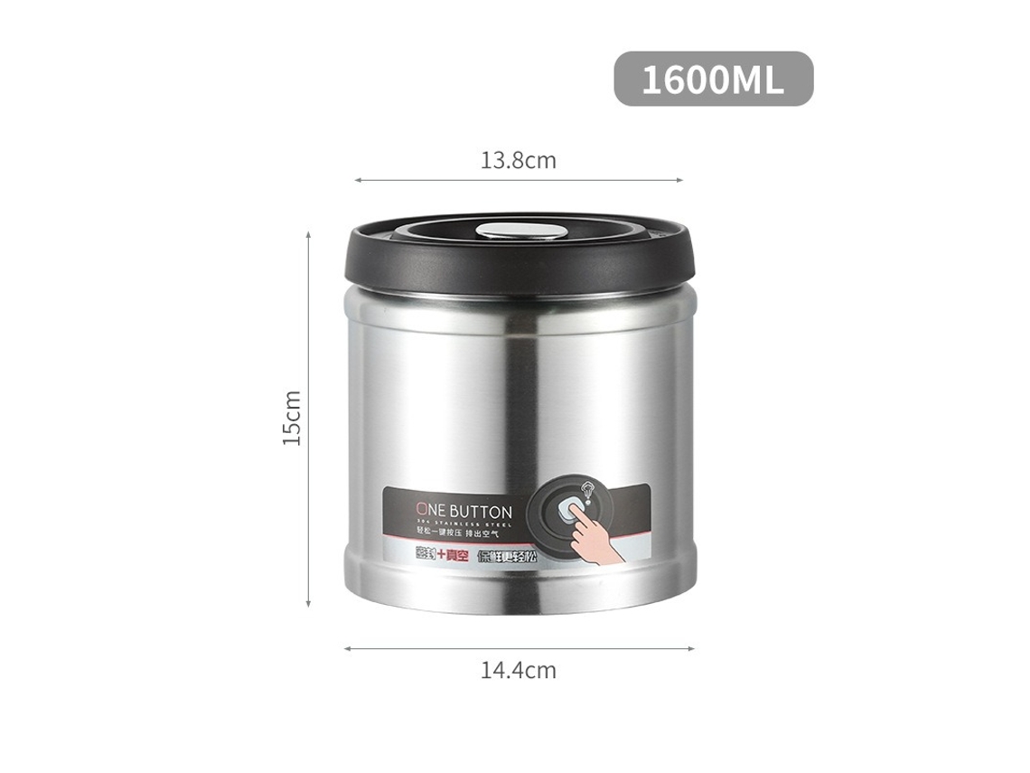 Nevera portátil MDUG para café envasado al vacío en acero inoxidable 304, con filtro a presión, 1600 ml