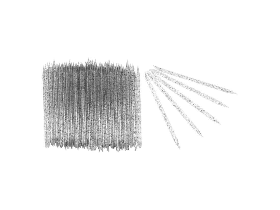 100 Palitos De Uñas Para Tirar De Las Cutículas, Eliminar La Piel Muerta, Limpiar Manicuras Y Pedicuras, Plástico Negro De Doble Cara.