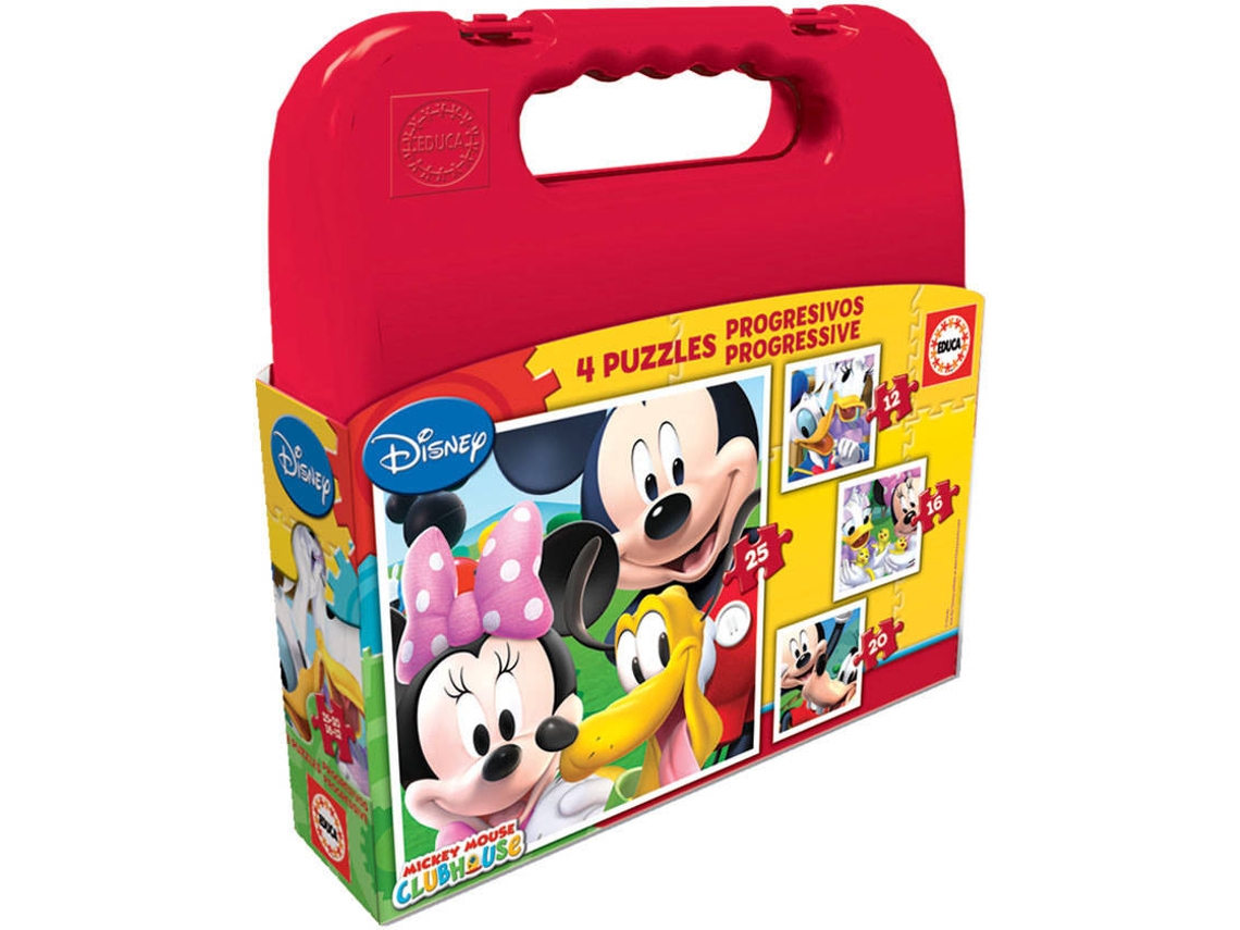 Puzzle EDUCA Educa Maleta Progresivos Mickey (Edad Mínima: 3 Años - 0 Piezas)
