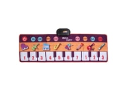 Tapete Musical Piano Portátil Dobrável Teclado Educativo Infantil 120x38cm 3 Anos+