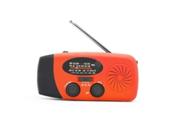Generador de radio solar de emergencia YIZHOOD de 2000 mAh con manivela y linterna (rojo)