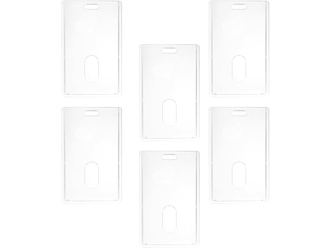 Porta- Crachás Profissionais, Conjunto De 6 Peças, Acrílico Transparente, Design Prático E Fácil De