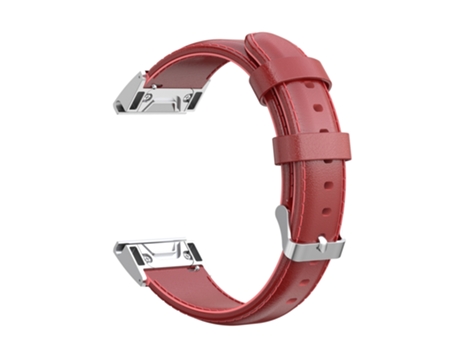 Correa de Reloj Inteligente para Garmin Fenix 6S / Fenix 7S Piel de Becerro con Cera de Aceite (Rojo)
