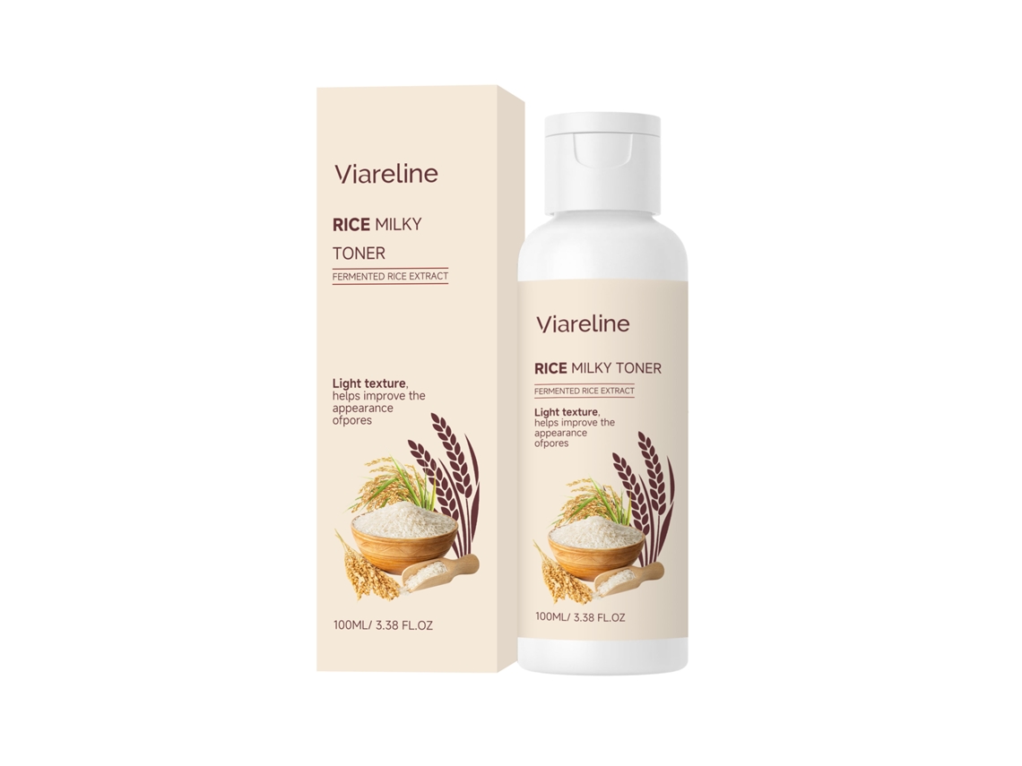 Tónico facial de arroz para una hidratación saludable de la piel.