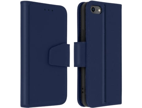 Funda iPhone 7, 8, SE 2020 AVIZAR Tarjetero Azul Oscuro