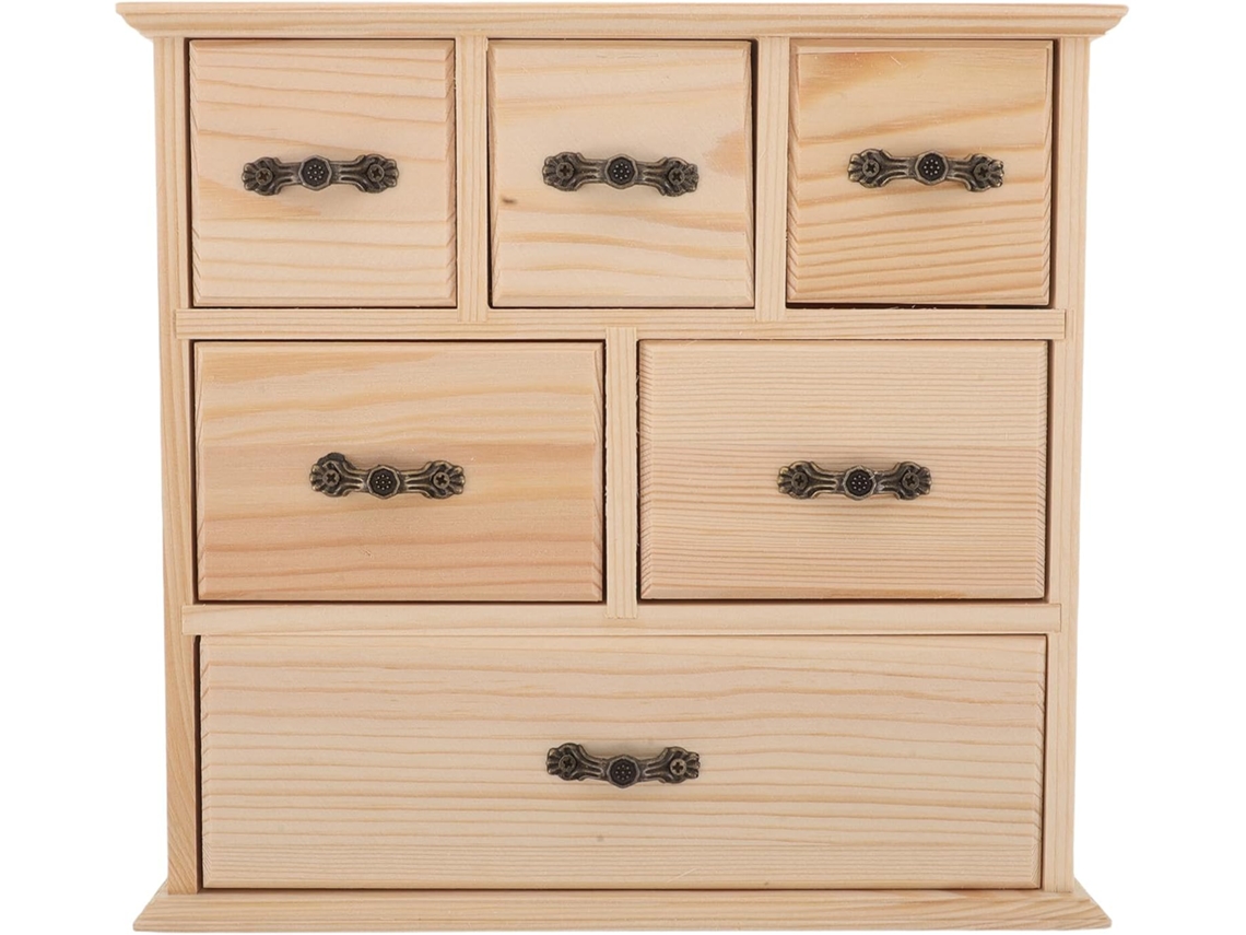 Caja De Almacenamiento De Escritorio De Madera Con Mini Organizador De Escritorio Compacto Para Artículos De Papelería.
