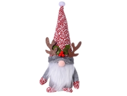 Muñeco de peluche sin rostro con cuernos, decoración navideña
