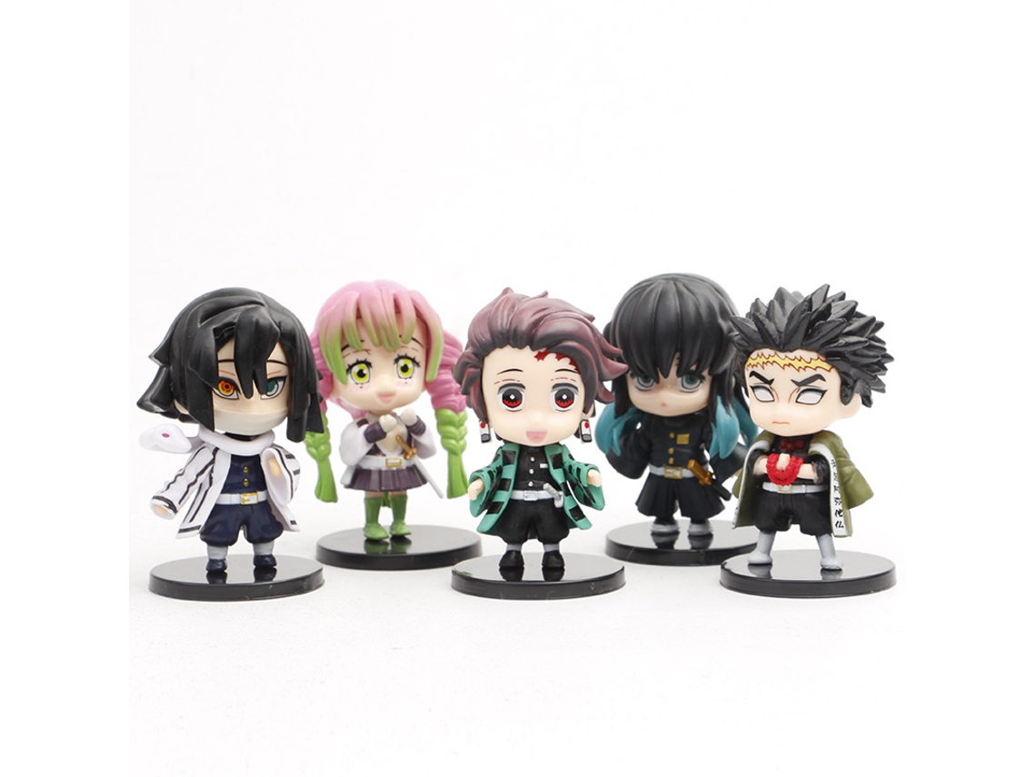 Juego de 5 piezas de personaje de anime Demon Slayer (6-7 cm) B SIURN