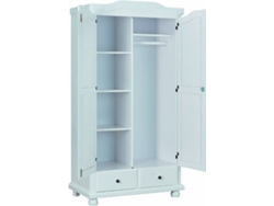 Armario DMORA Blanco (Madera - 104x200x56 cm)