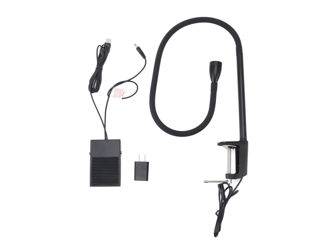 2026-lámpara Uv Led Para Extensiones De Pestañas 395-400nm Con Brazo Flexible, Pinza Y Pedal Para Uñas