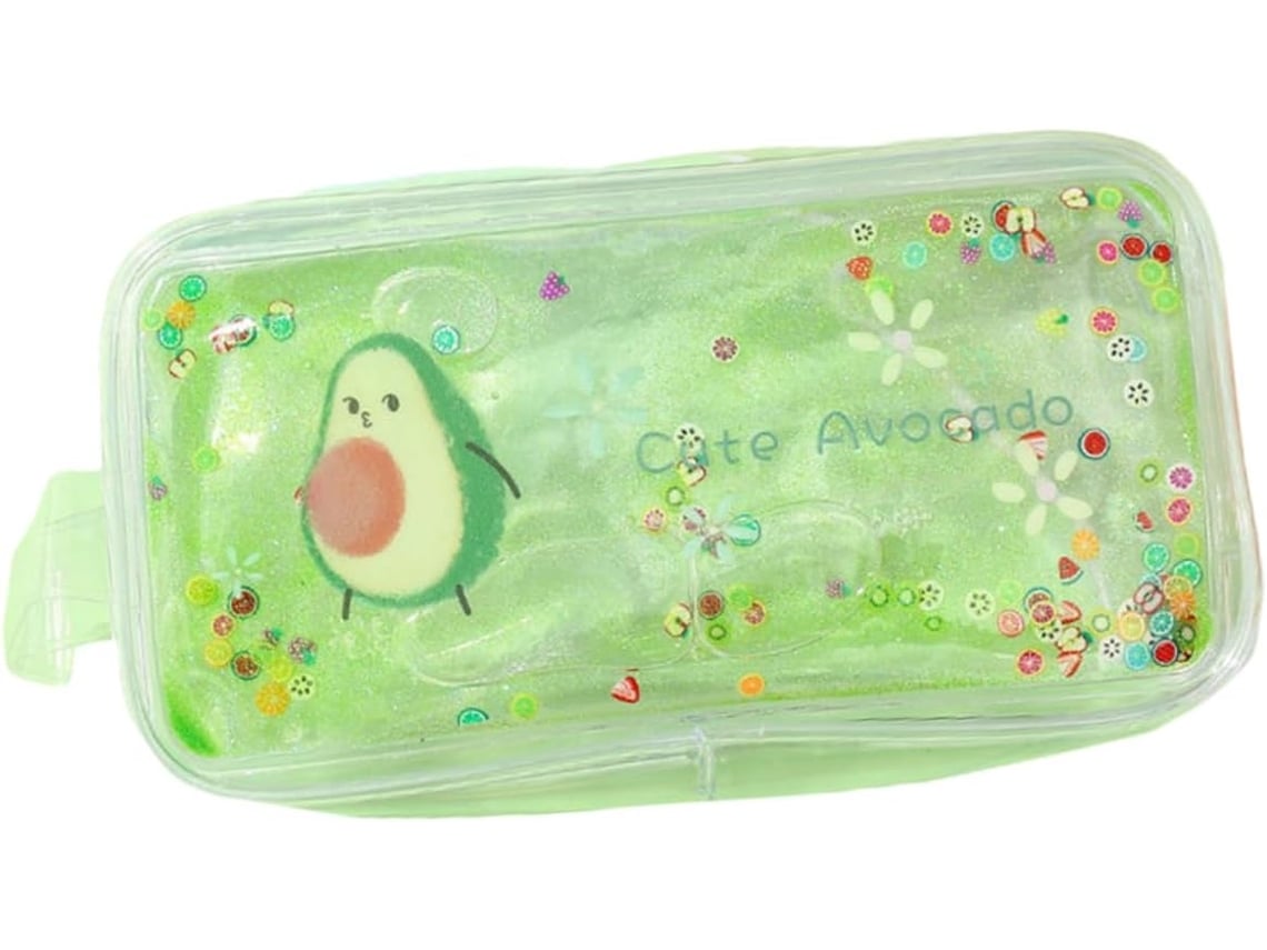 Neceser Transparente Impermeable Con Estampado De Aguacate, Gran Capacidad, Bolsa De Almacenamiento.