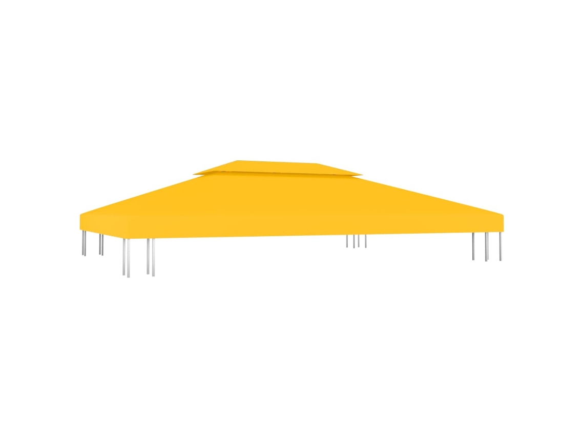 Cubierta para cenador de 2 capas, 310 g/m², 4 x 3 m, amarilla, WSD866412, Lovely Home