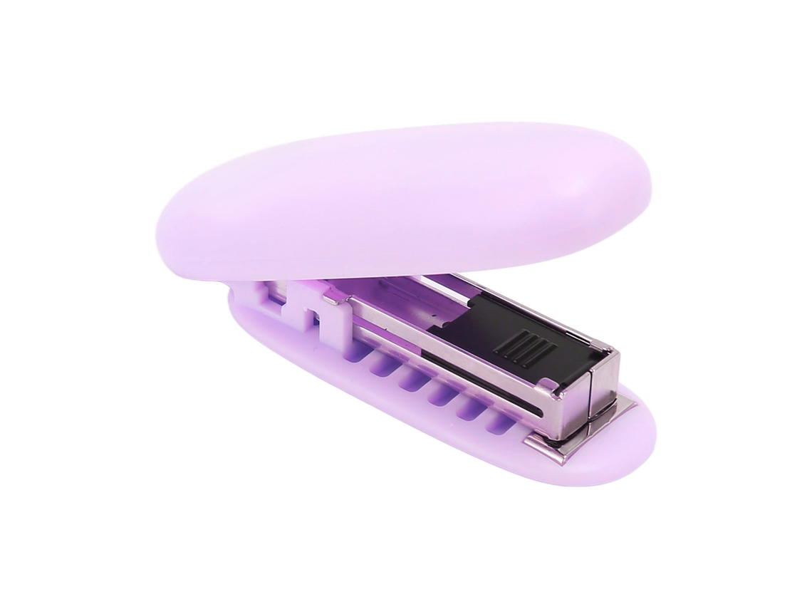 Juego de 4 minigrapadoras portátiles plegables y compactas para oficina y escuela - Morado