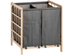 Cesta de Ropa BIGBUY (Gris - Madera - 33x60x59.5 cm)