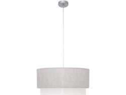 Lámpara de Techo FABRILAMP Kenya Grande (Gris - E27 - Máx. 60W - Tela)