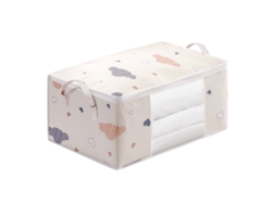 Bolsa De Almacenamiento Para Edredones, Mantas Y Ropa, 50 Litros, Ventana Transparente, Asas Reforzadas.