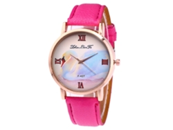 Reloj De Pulsera De Cuarzo Deportivo Para Hombre Mujer Estudiantes Color Rojo Rosa