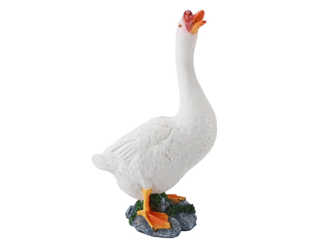Figura De Ganso De Resina, Estatua De Animal De Granja, Adorno Para Jardín Exterior.