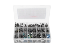 Kit De 630 Condensadores Electrolíticos De Aluminio, 24 Valores, De 0,1 Μf A 1000 Μf, Para Bricolaje Y Reparaciones, Con Estuche De Almacenamiento.