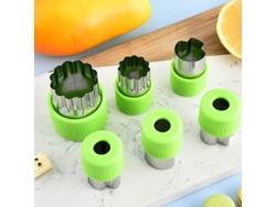 Juego De 12 Moldes De Acero Inoxidable Para Cortar Frutas Y Verduras, De Diferentes Formas.