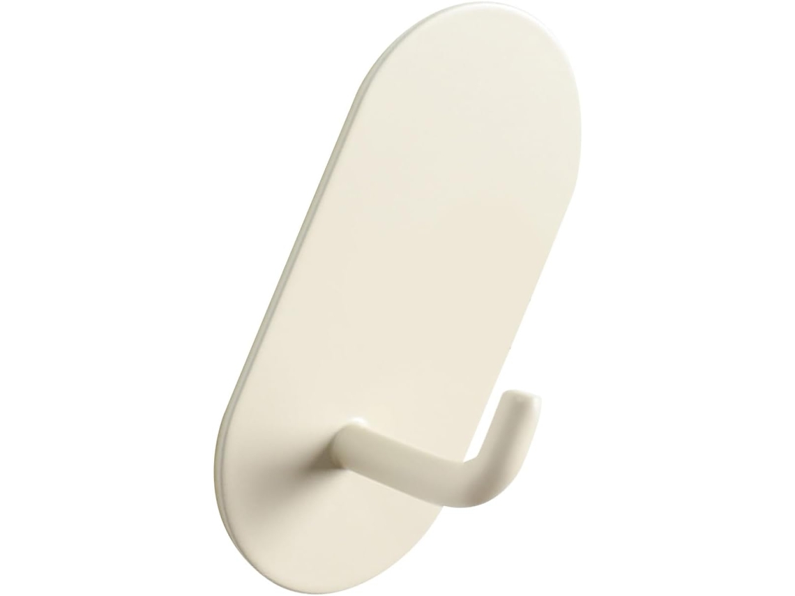 Ganchos de pared autoadhesivos Jtlb, resistentes al agua, de hierro, para cocina y baño (Gokoco Cream)