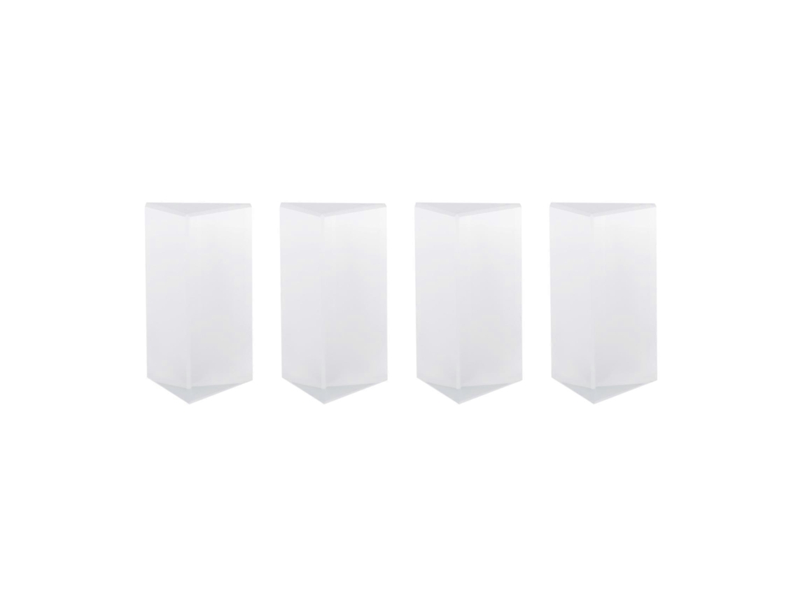Juego de 4 prismas triangulares transparentes para luces de arcoíris, prismas ópticos de cristal.