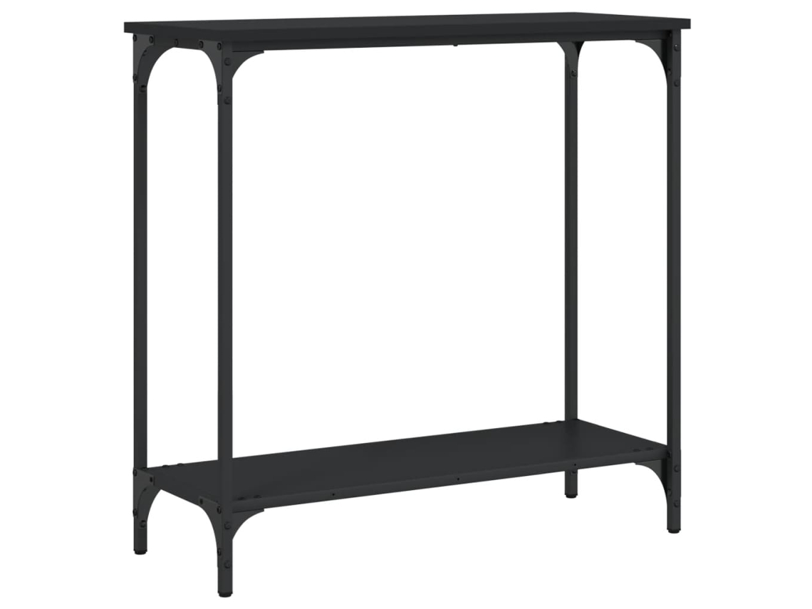 Maison Exclusive - Mesa Consola Madera De Ingeniería Negro 75x30,5x75 Cm