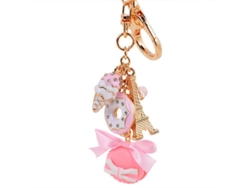 2026rebe-colgante Para Bolso Linjou Charm De Helado Para Mujer Accesorio De Llavero Rosa Plateado En Oro 5.3 Pulgadas