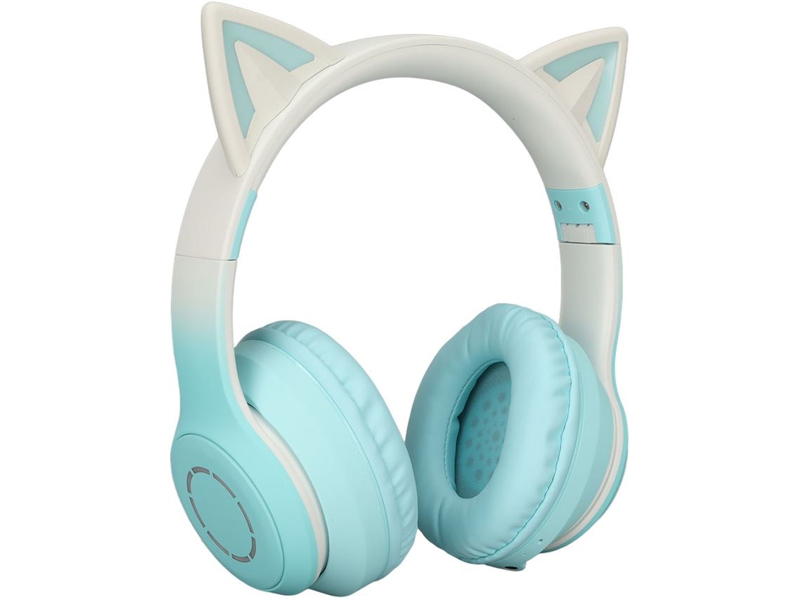 Auriculares inalámbricos Bluetooth YIZHOOD ST89M Luz LED Cable de 3.5 mm (Over Ear - Micrófono - Verde)