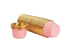 Rebe-molde Para Cupcakes De Ouro Rosa, 50 Unidades, Resistentes Ao Calor E Órgor, Ideal Para Festas E Largo.