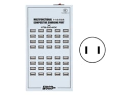Adaptador Usb (40 Puertos Con Carga Rápida Suficiente De 2a, Enchufe Estadounidense De 110v)