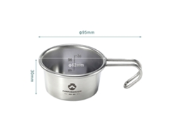 Taza Sierra De Acero Inoxidable 304 De 60 Ml Para Camping, Picnic, Senderismo, Portátil Con Medidas.