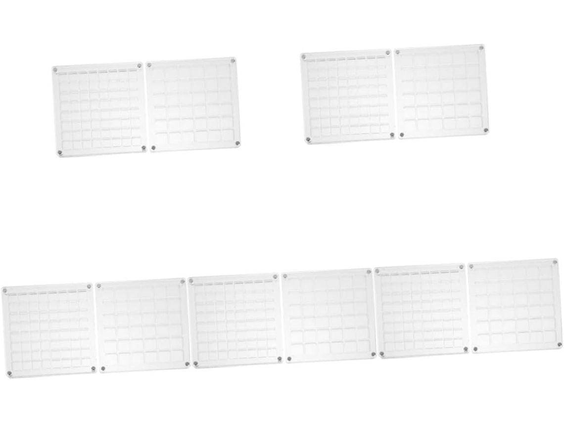 Caja De Joyería Transparente Nuobesty De 10 Piezas Con Compartimentos Para Conchas Marinas - Almacenamiento Práctico
