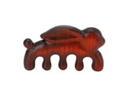 Peine De Madera Para Masajear El Cabello Y El Cuero Cabelludo Con Dientes Anchos, Forma De Conejo, Antiestático.