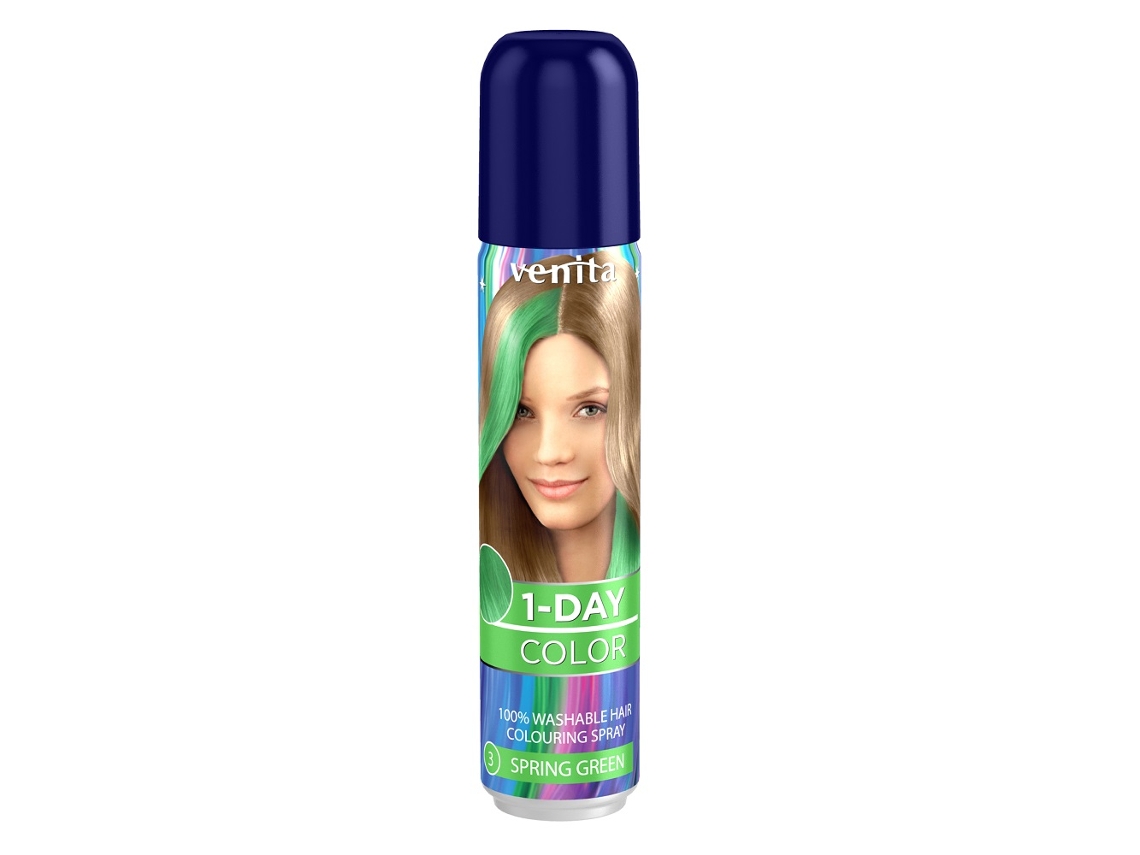 Venita 1-day Color Spray Para Cabello En Spring Green, 50ml