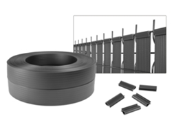 BALDO Lamas Opacas 200mX46mm Rollo PVC Gris CASANOOV