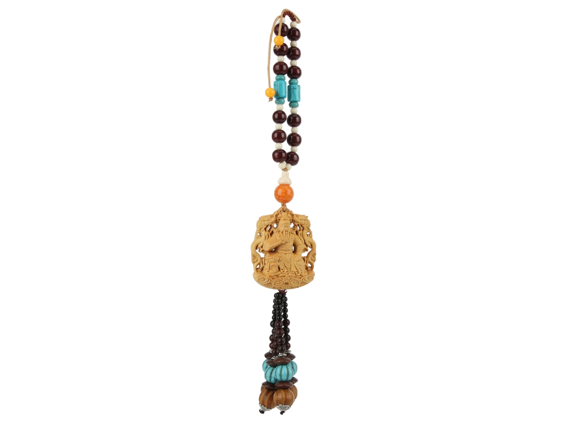 Colgante Buda Para Coche, Estilo Sencillo, Boj Amarillo De La Suerte, Decorativo Para Coche, Balcón, Dormitorio.