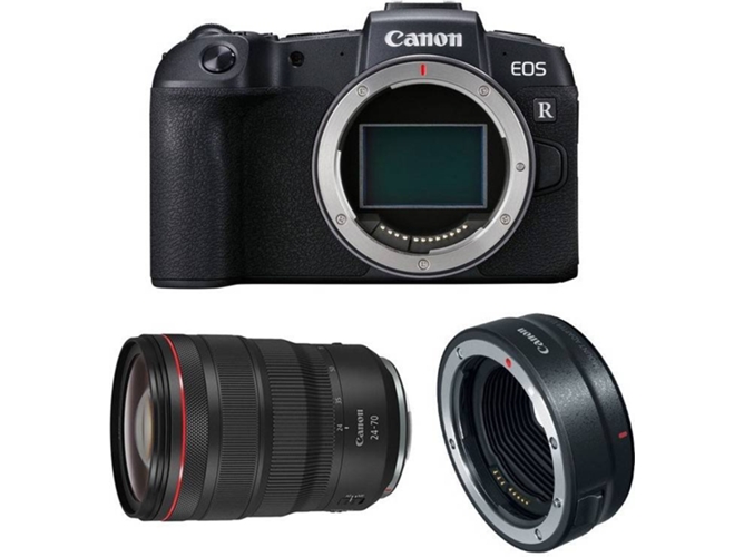 Kit Cámara Mirrorless CANON EOS RP + RF 24-70mm f/2.8 L IS USM + Adaptador