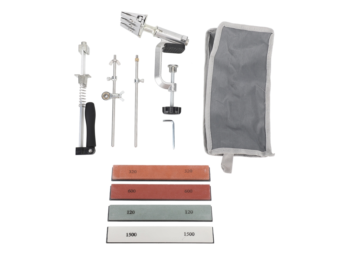 Kit De Afilado De Cuchillos De Chef Con Ángulo Fijo Y 6 Piedras De Grano 120-6000