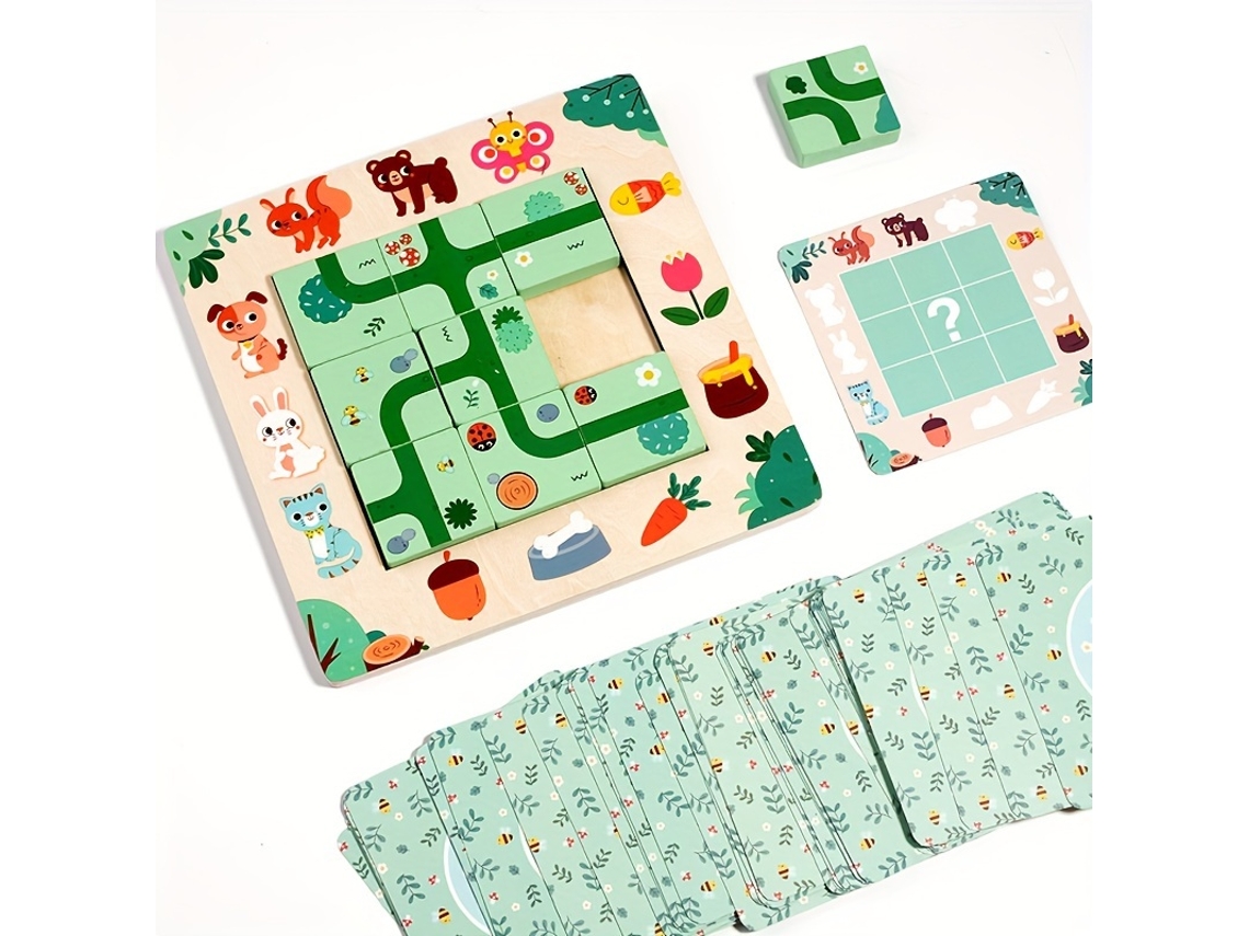 Juego de mesa de entrenamiento con rompecabezas de orientación de Madeira, rompecabezas de laberinto MDUG